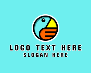 Zoo - Cute Cartoon Bird logo design