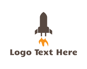 Electricity - Plug Rocket Launch logo design