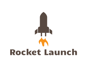 Rocket - Plug Rocket Launch logo design