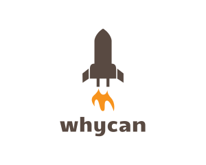 Spaceship - Plug Rocket Launch logo design