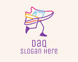 Colorful Running Shoe Logo