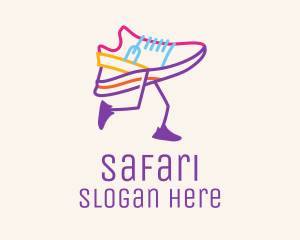 Sneaker - Colorful Running Shoe logo design