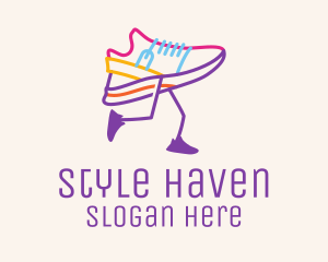 Shoe - Colorful Running Shoe logo design
