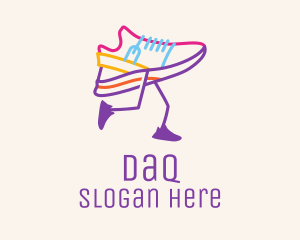 Runner - Colorful Running Shoe logo design