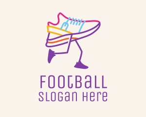 Footwear - Colorful Running Shoe logo design