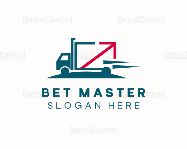 Logistics Arrow Truck Logo