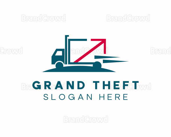 Logistics Arrow Truck Logo