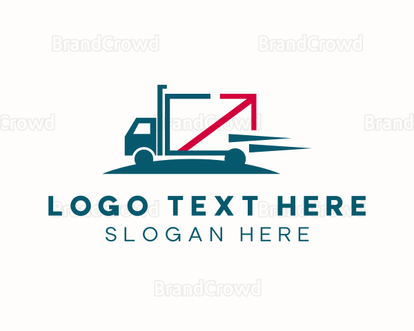 Logistics Arrow Truck Logo