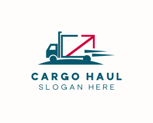 Logistics Arrow Truck logo design