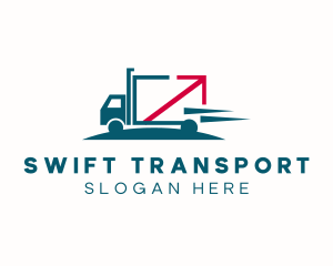 Logistics Arrow Truck logo design