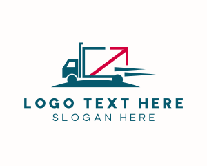 Logistics Arrow Truck Logo