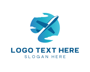 Plane - Flight Plane Logistics logo design