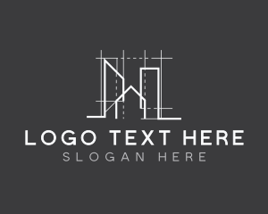 Plan - Building Architectural Blueprint logo design