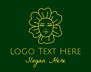 Organic Products - Yellow Flower Lady logo design