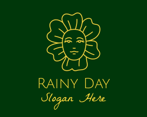 Yellow Flower Lady  logo design