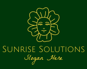 Yellow Flower Lady  logo design