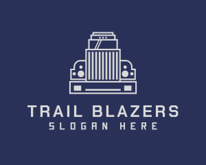 Gray Truck Transportation logo design