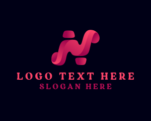 Letter N - Digital Cyberspace Software logo design