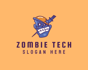 Zombie - Dead Zombie Head logo design