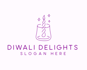 Diwali - Candle Spa Massage logo design