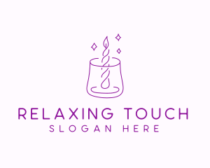 Massage - Candle Spa Massage logo design