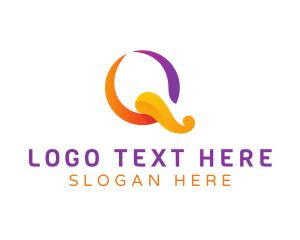 Initial - Colorful Elegant Q logo design