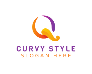 Curvy - Colorful Elegant Q logo design