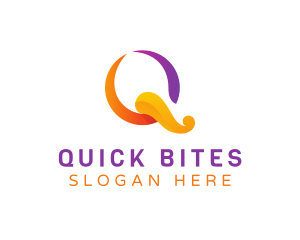 Colorful Elegant Q logo design