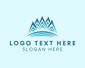 Snow - Abstract Mountain Climbing logo design