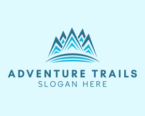 Abstract Mountain Climbing logo design