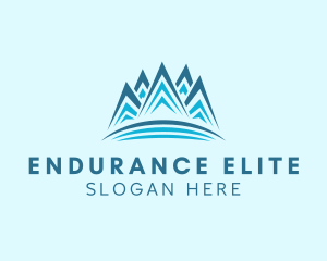 Abstract Mountain Climbing logo design