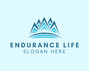 Endurance - Abstract Mountain Climbing logo design