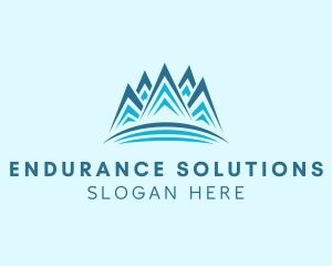 Endurance - Abstract Mountain Climbing logo design