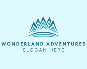 Abstract Mountain Climbing logo design