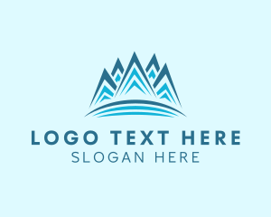 Abstract Mountain Climbing Logo