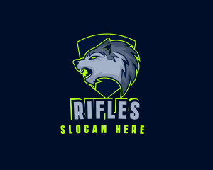 Online Game - Wolf Crest Shield logo design