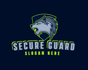 Scary - Wolf Crest Shield logo design