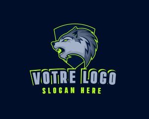 Wolf - Wolf Crest Shield logo design