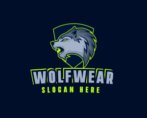 Wolf Crest Shield logo design