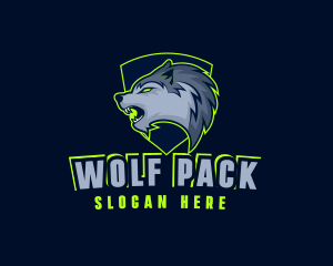 Wolf - Wolf Crest Shield logo design