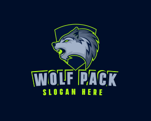 Wolf Crest Shield logo design