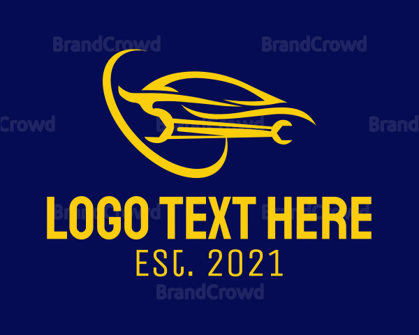 Yellow Car Repair Logo