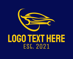 Racing - Yellow Car Repair logo design