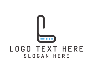 Modem - Server Outline L logo design