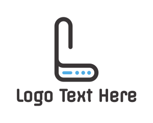 Router - Server Outline L logo design