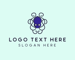 Biologist - Marine Octopus Tentacles logo design