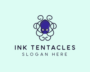 Marine Octopus Tentacles logo design