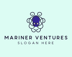 Marine Octopus Tentacles logo design