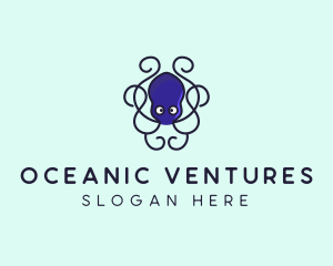 Marine Octopus Tentacles logo design