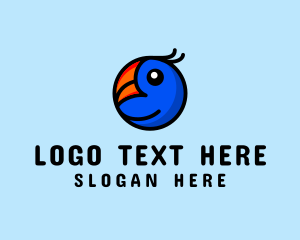 Round - Wild Bird Toucan logo design